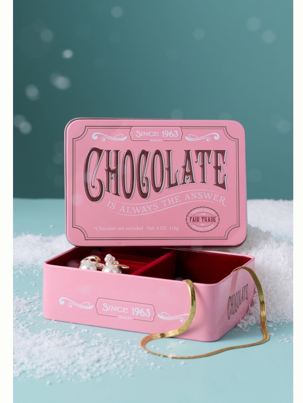 Anthropologie Jewelry Box Sweets Tin Sugar Chocolate Trinket Container New